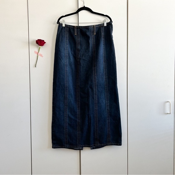 US Polo Assn. Dark Wash Maxi Jean Skirt ✨ Sz 14 - Picture 1 of 6